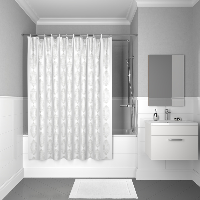 Штора для ванной комнаты IDDIS, 200*180 см, полиэстер, D15P218i11