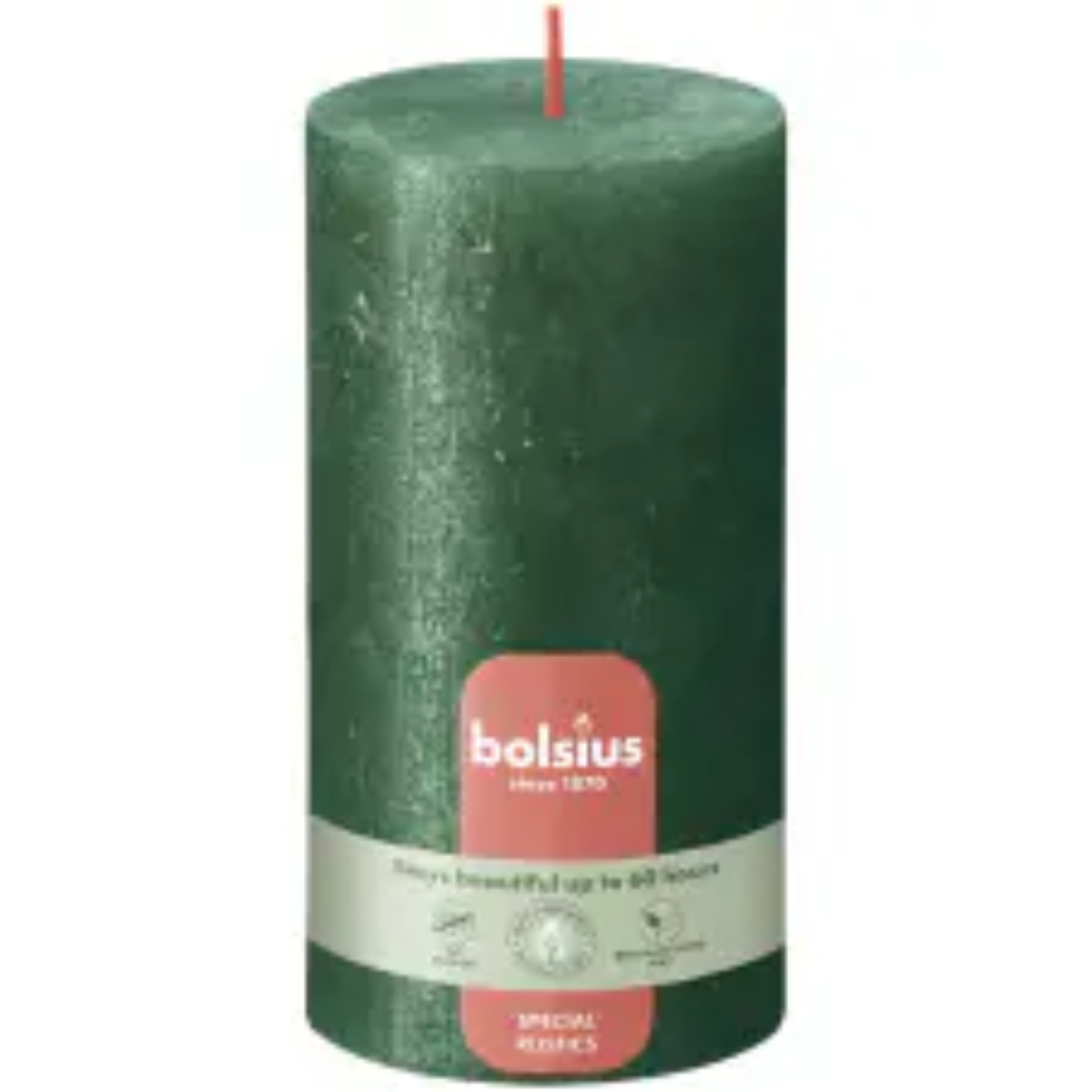 Свеча столбик Bolsius Rustic 13х6,8 Pine Green