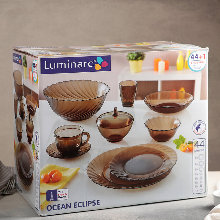Набор столовый LUMINARC ОКЕАН ЭКЛИПС 45предметов