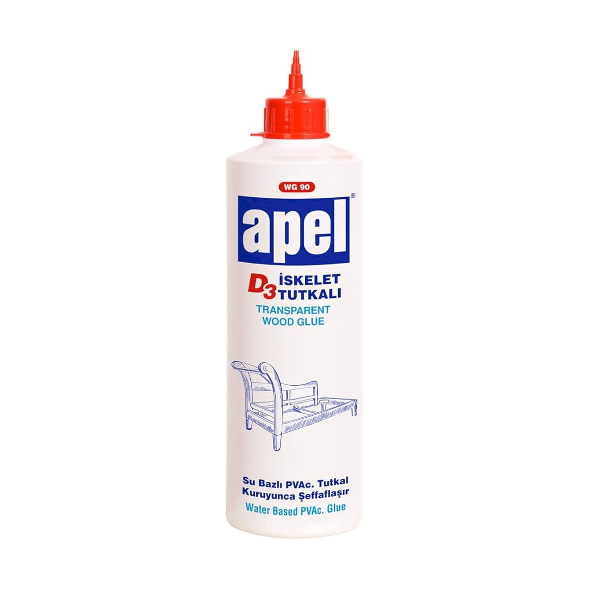 Клей ПВА класс D3 прозрачный Apel 650г