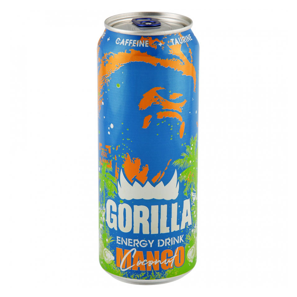 Напиток энергетический Gorilla Mango Coconut 0,45л ж/б