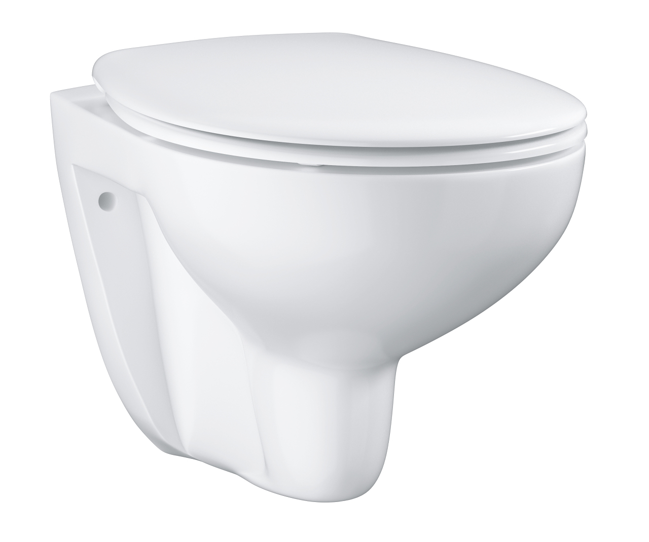 Унитаз подвесной безободковый Grohe 39351000 bau ceramic в комплекте с сиденьем, микролифт