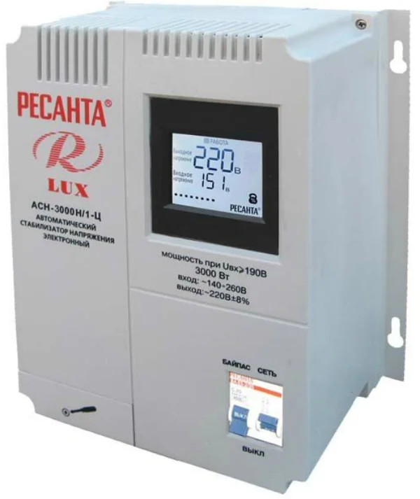 Стабилизатор 3000/1 АСН Ц Ресанта LUX