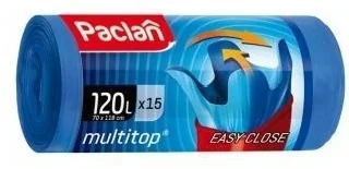 Paclan мешки для мусора Multi-Top 120 л, 70х112 см, 15 шт, 25 мкм