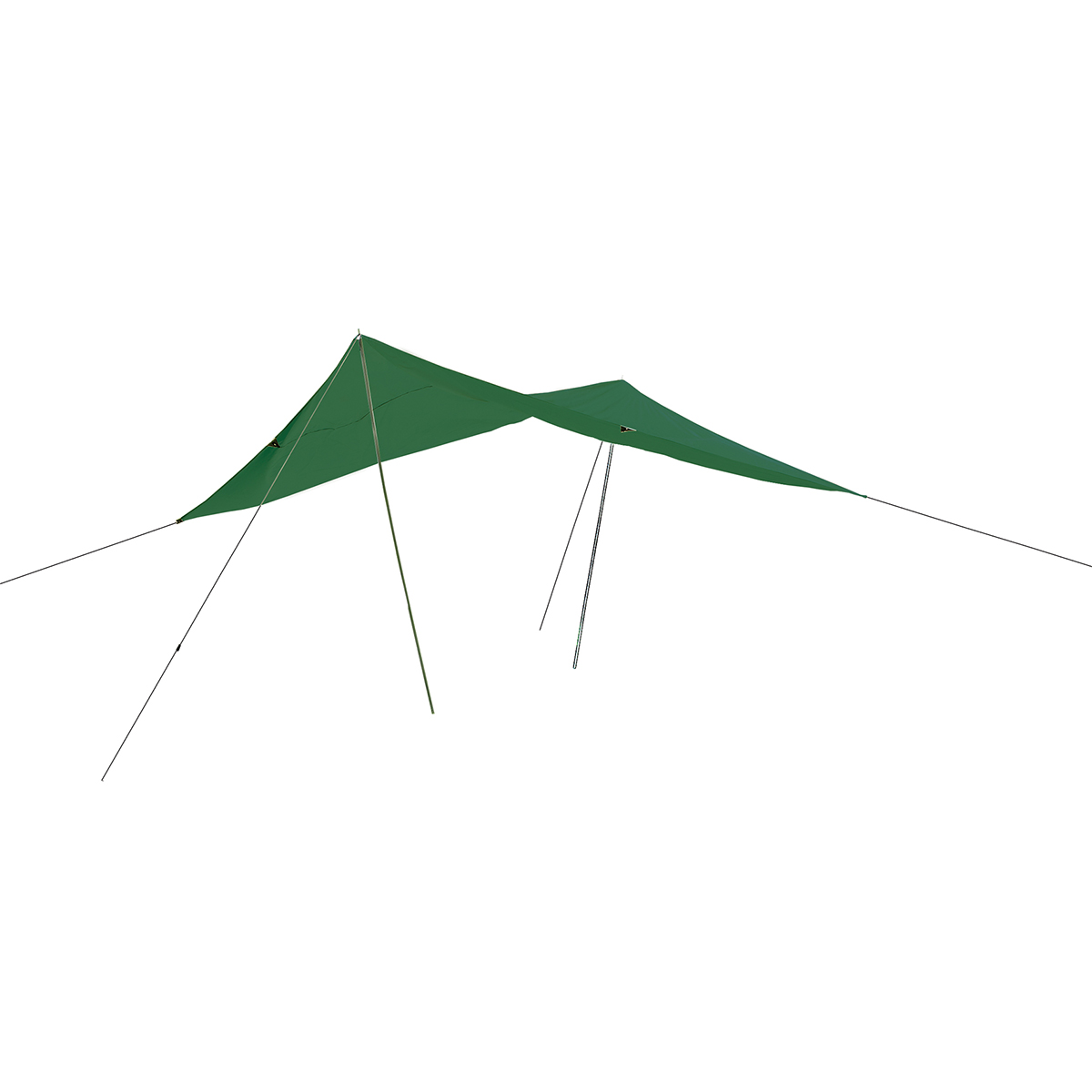 Тент туристический Camping Check Sun Sail 300х400 см  со стойками и растяжками зеленый 78091