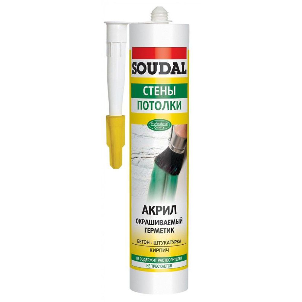 Герметик SOUDAL 280 мл акриловый белый