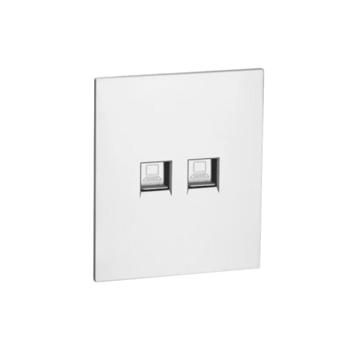 Розетка компьютерная RJ45+RJ45 cat.5Е c/у б/рамки QUATTRO ARCTIC WHITE UNIT (10)