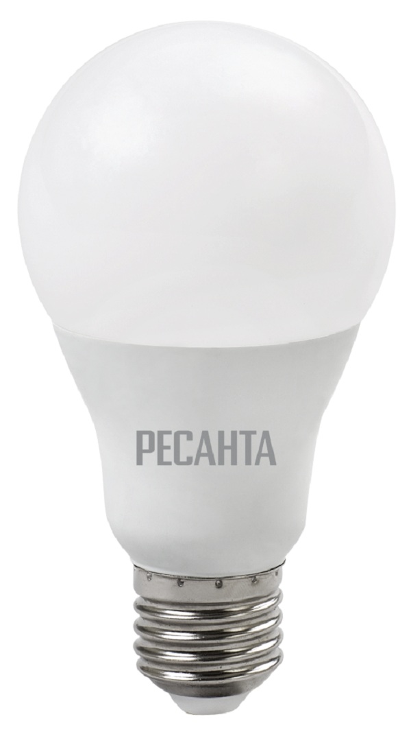Лампа светодиодная LL-R-A65-15W-230-4K-E27 (груша, 15Вт, нейтр., Е27) Ресанта