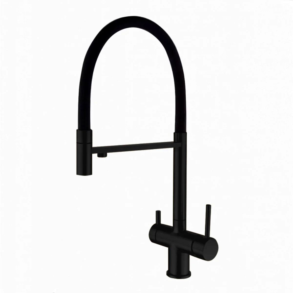 Смеситель д/к GROSS AQUA GA 3188611SSMBB Neosteel под.к фильт. гиб.изл.