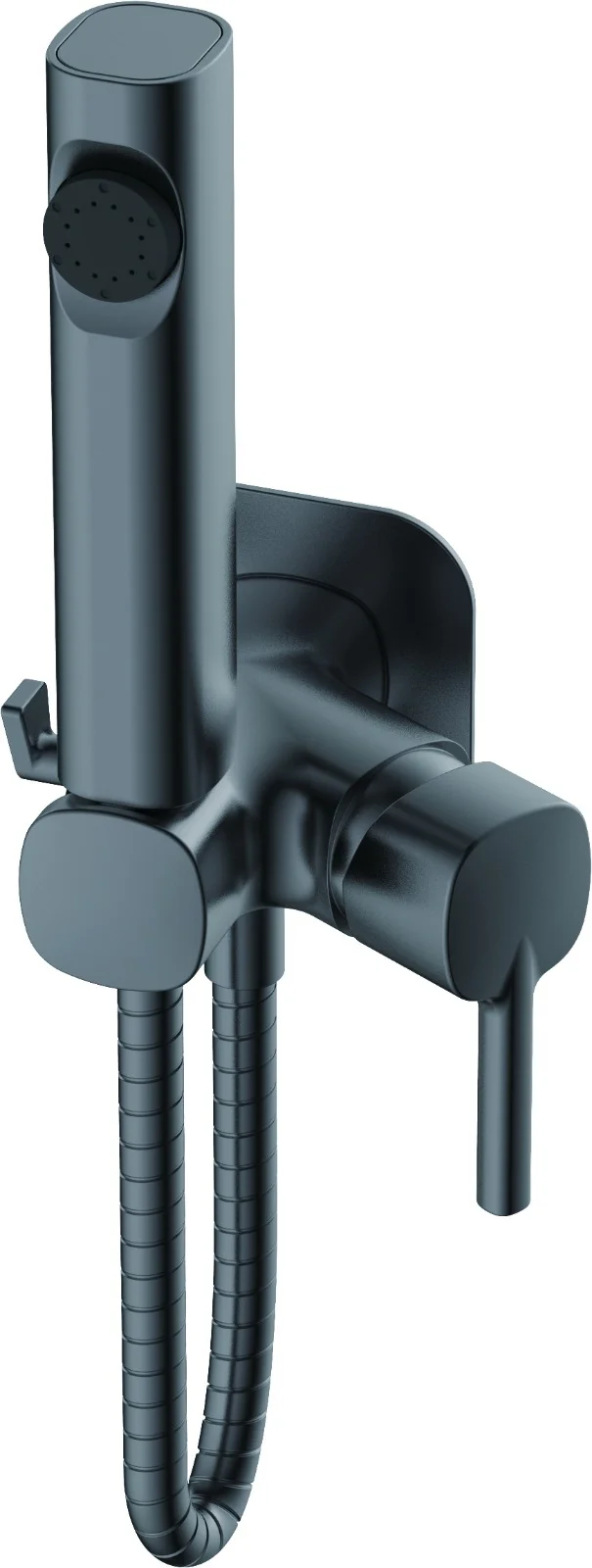 Смеситель с гигиеническим душем HAIBA HB5518-3 графит