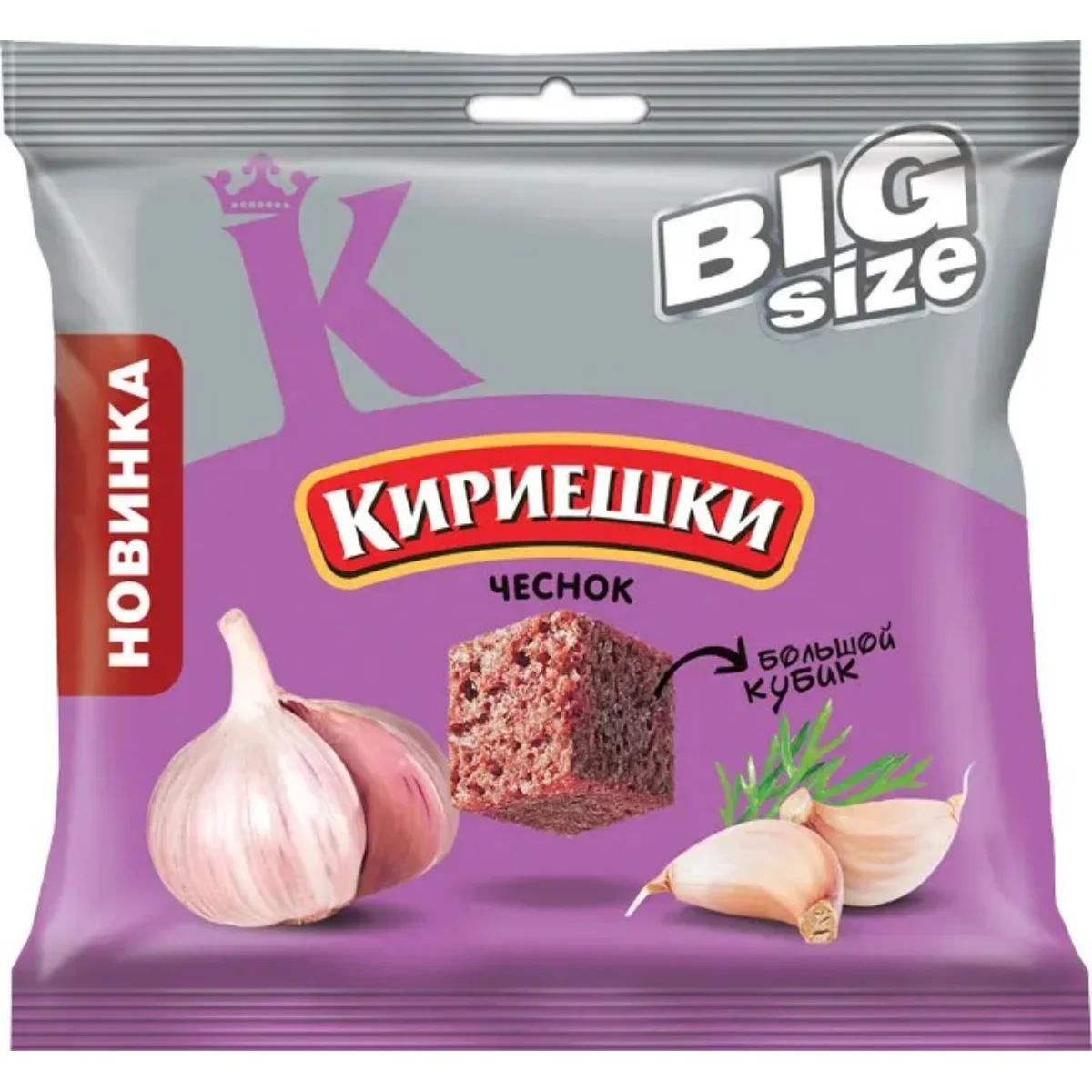 Сухарики «Чеснок пшеничные» «Кириешки Big Size», 80 г