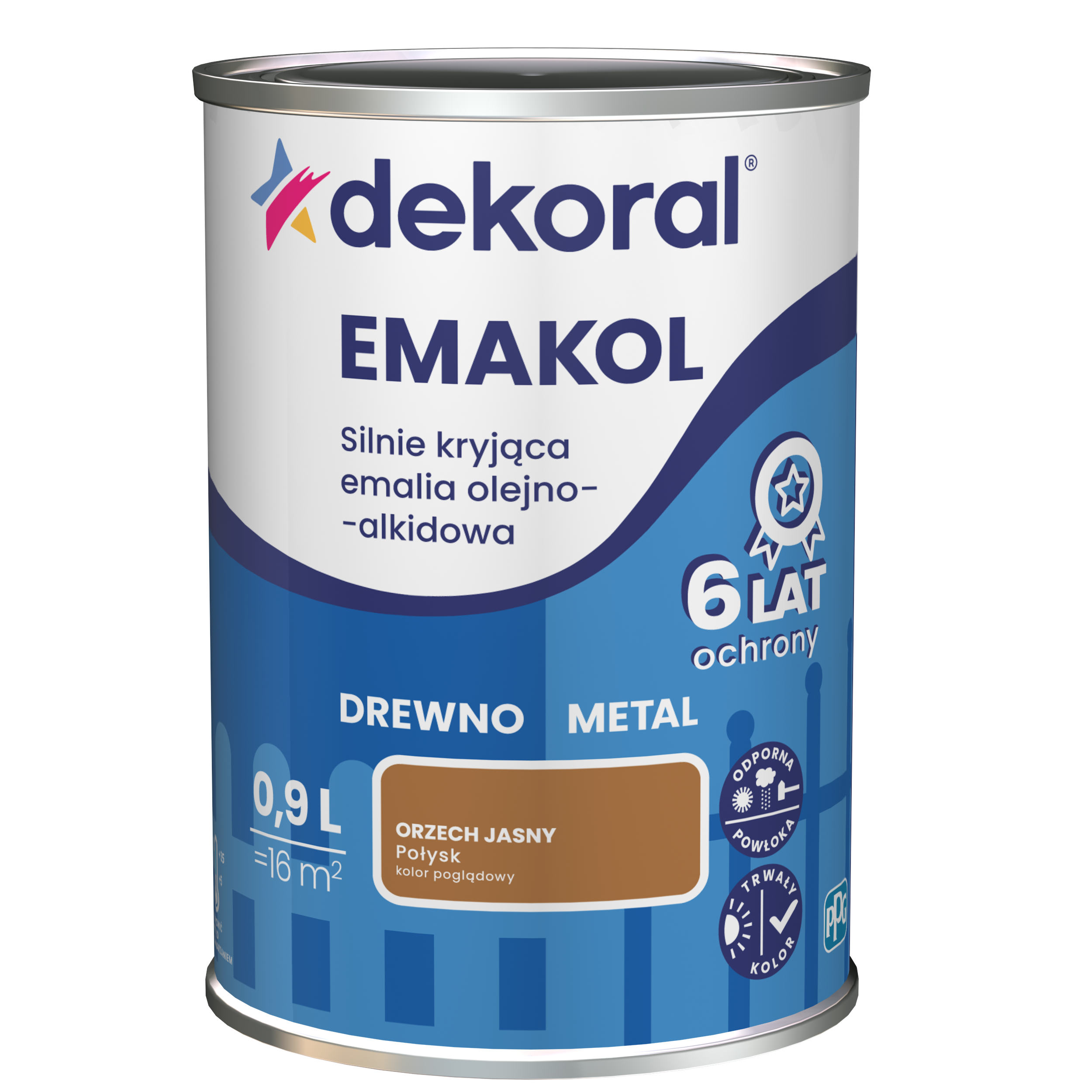 Dekoral Эмаль Emakol SB Trim   орех светлый  0,9л