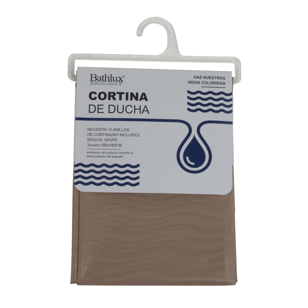 Штора для ванной комнаты Bathlux Shallow coffee 180х180 см EVA 61051
