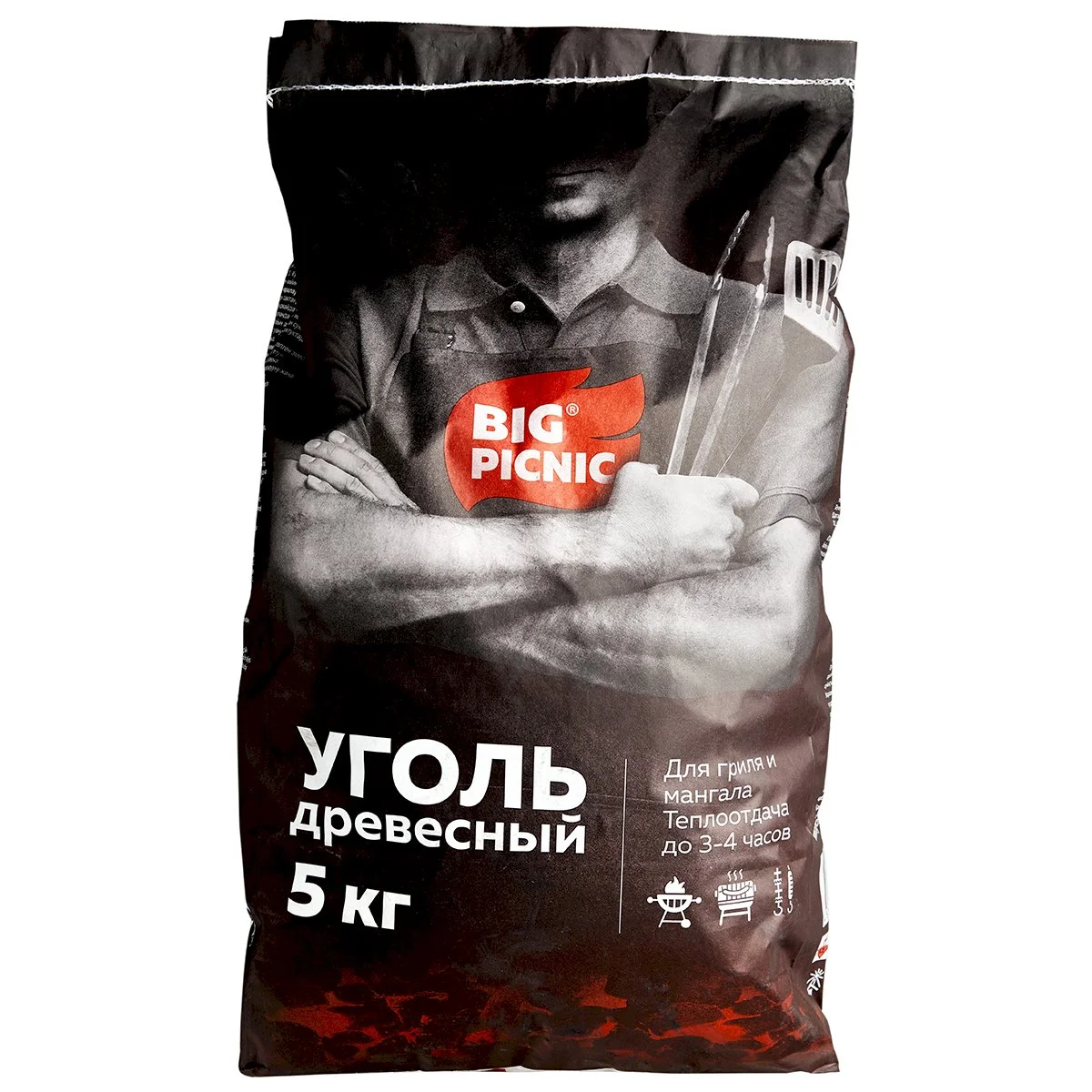 Уголь древесный BigPicnic 5 кг