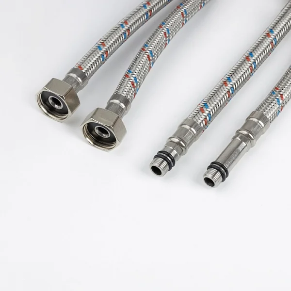 Гибкая подводка, F1/2xM10S, F1/2xM10L, SS304, латунь, 1,2 м, комплект 2 шт, IDDIS, 926CBS12ZP