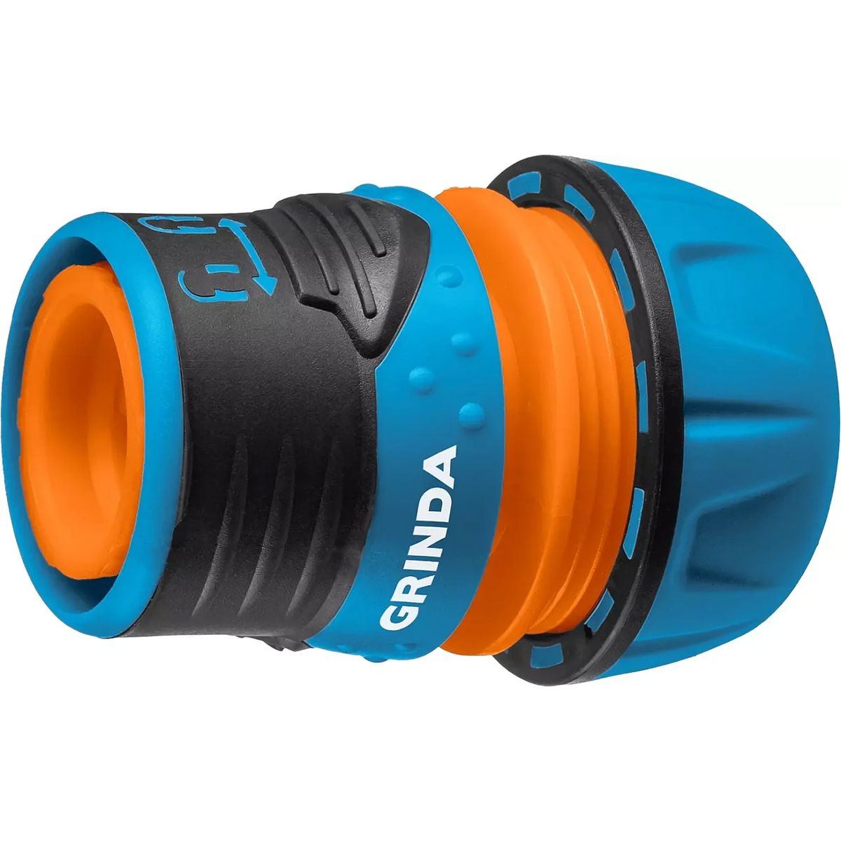 Соединитель быстросъемный GRINDA, TL-12, 1/2", с запирающим механизмом, пластиковый с TPR, для шланг