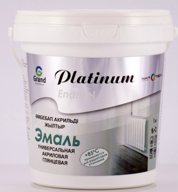 Эмаль акриловая универсальная Platinum Enamel 5кг глянц.белая