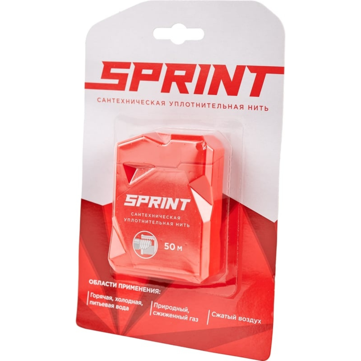 Уплотнительная нить Sprint 50 м бокс+50 м катушка,блистер