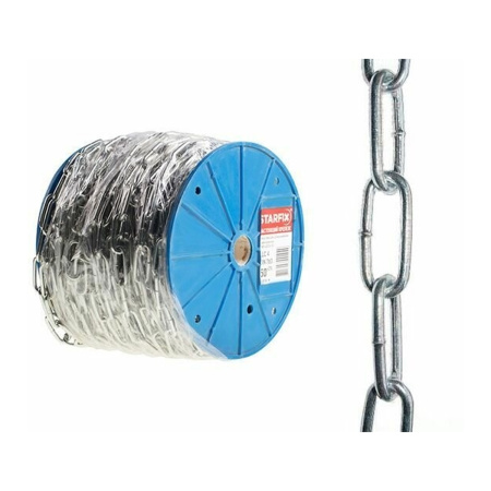 Цепь сварная длиннозвенная, оцинк. М5 DIN 763 (бухта 40 м) STARFIX, арт.SMP-42317-40