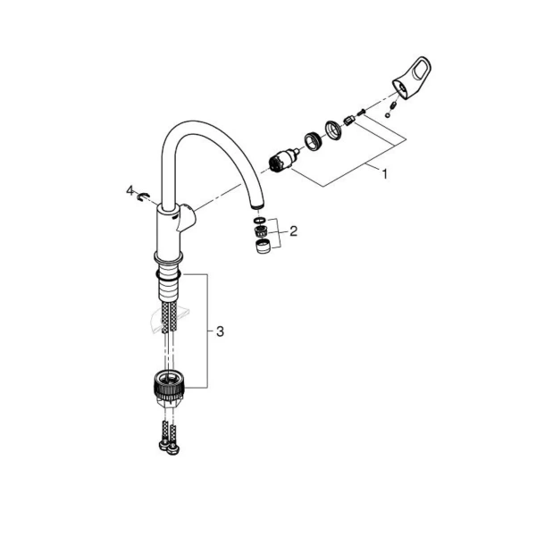 Смеситель д/к  Grohe DN 15 Start Flow 31555001