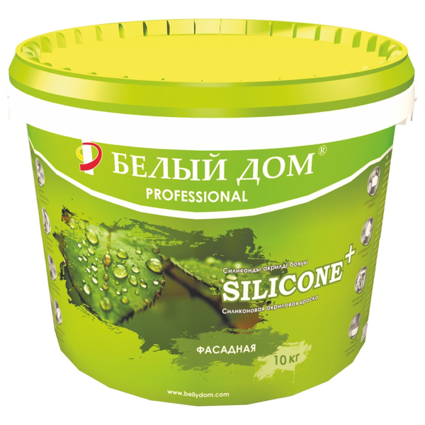 Краска акриловая силиконовая Белый Дом SILICONE+Фасад 10 кг