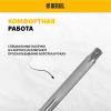 Вороток Г-образный, 300х75 мм, квадрат 1/2", CrV, матовый хром// Denzel