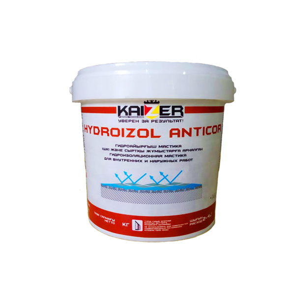 Акриловая гидроизоляция по металлу Hydroizol Anticor, 5 кг