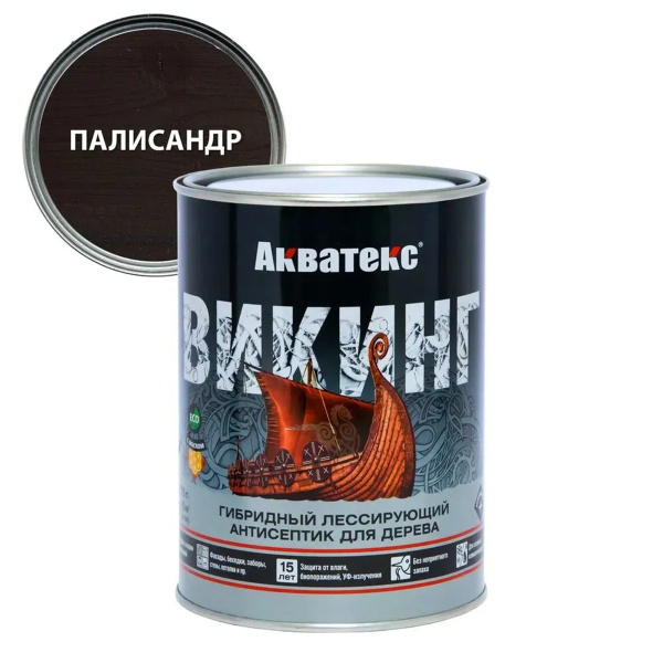Антисептик для дерева Акватекс Викинг Гибридный лессирующий палисандр 0,75