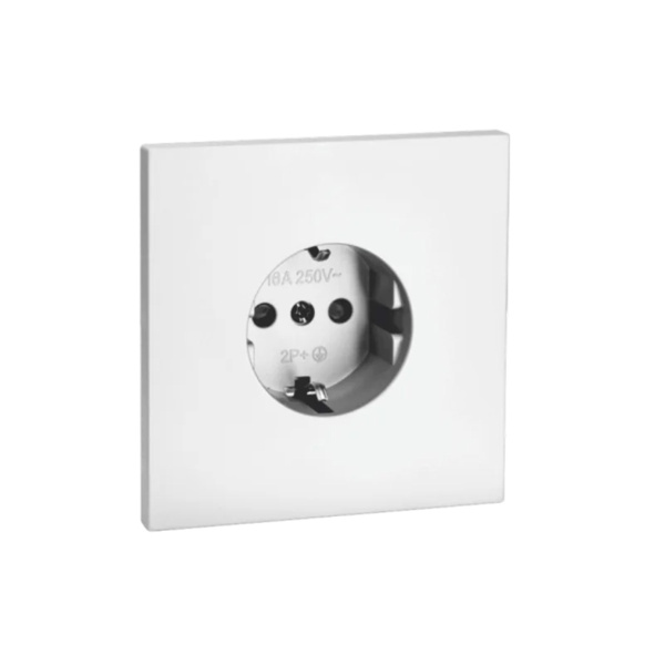 Розетка 16А с з/к з/ш с/у QUATTRO ARCTIC WHITE UNIT (10)
