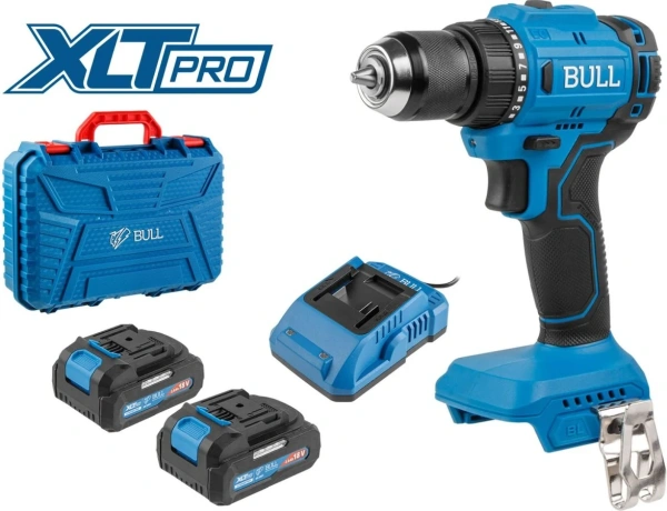 Дрель-шуруповерт аккумуляторный BULL SR 1803 в чем. XLTpro БЕСЩЕТ., 2x2 А*ч, 18 В, 45 Н*м, БЗП 10 мм