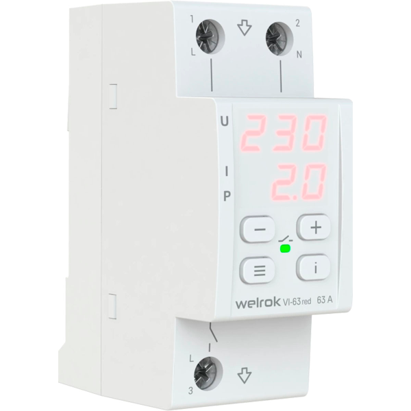 Реле напряжения с контролем тока Welrok VI-63