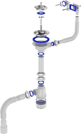 Сифон Aquant B0177-20-MR для мойки