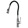 Смеситель д/к Lemark LM5082S-Black "EXPERT" с поворотным изливом, сталь