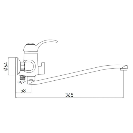 Смеситель в/д GROSS AQUA 7518586С-35S Provance, дл.изл.