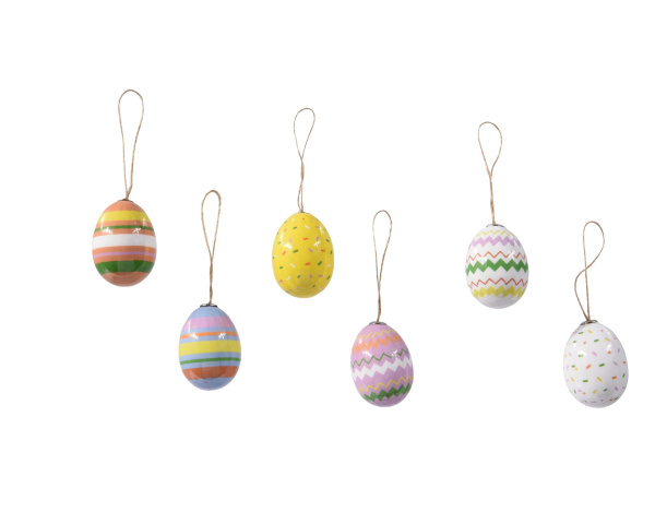 Украшение пасхальное Decoris Яйцо Easter in tulips 6х4 см см 6 диз 835146