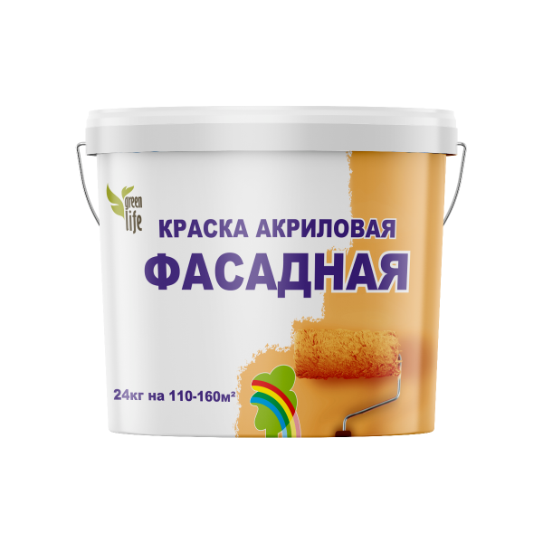 Краска Радуга "Фасадная" акриловая для фасадов и интерьеров 24кг.