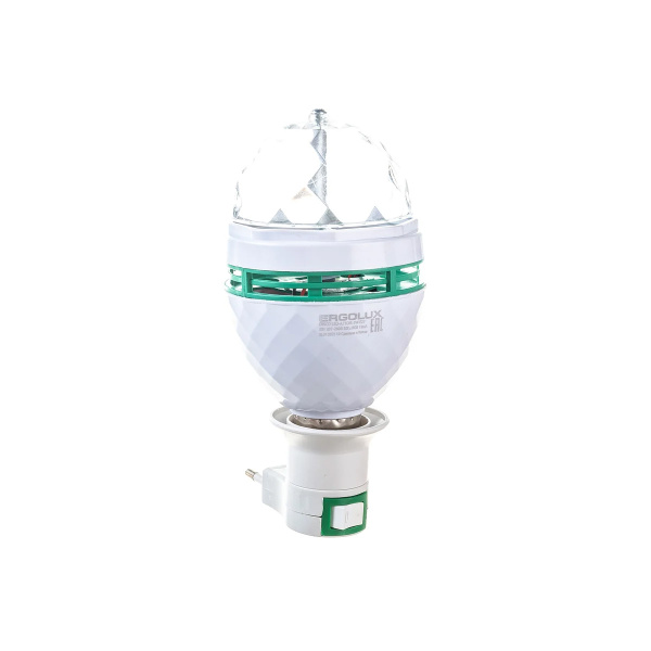 Лампа Ergolux LED-A75DIS-3W-E27(эл,лампа сд DISCO 3Вт E27 RGB 220-240B)