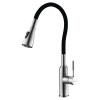 Смеситель д/к Lemark LM5082S-Black "EXPERT" с поворотным изливом, сталь
