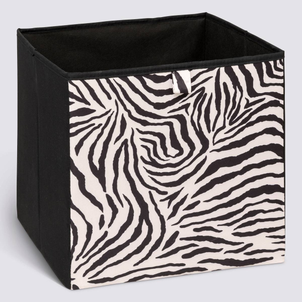 Ящик для хранения 5Five Zebra 31х31х31 см черный
