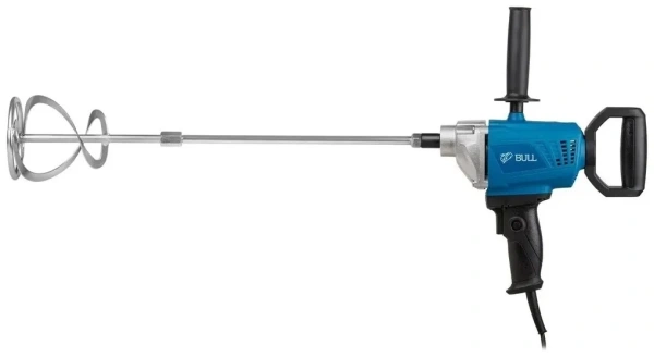 Миксер строительный BULL BM 1408 800 Вт, 1 скор., M14/M12, рег. об. + насадка