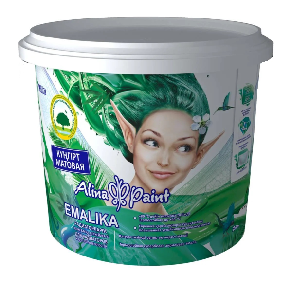 Аlina Paint эмаль EMALIKA матовая 1кг бел