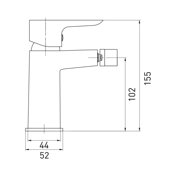 Смеситель для биде GROSS AQUA 8515288СW Space