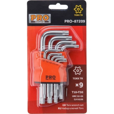 Набор ключей Torx T10-T50 9шт коротк. PRO STARTUL (PRO-87209), арт.PRO-87209