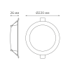 Светильник Gauss LED Elementary Downlight круг 26W 2250lm 4000K 170-260V IP20 220*26 монтаж бел 9975