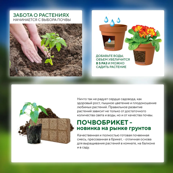 Почвобрикет БиоМастер Томат и перец, 10л