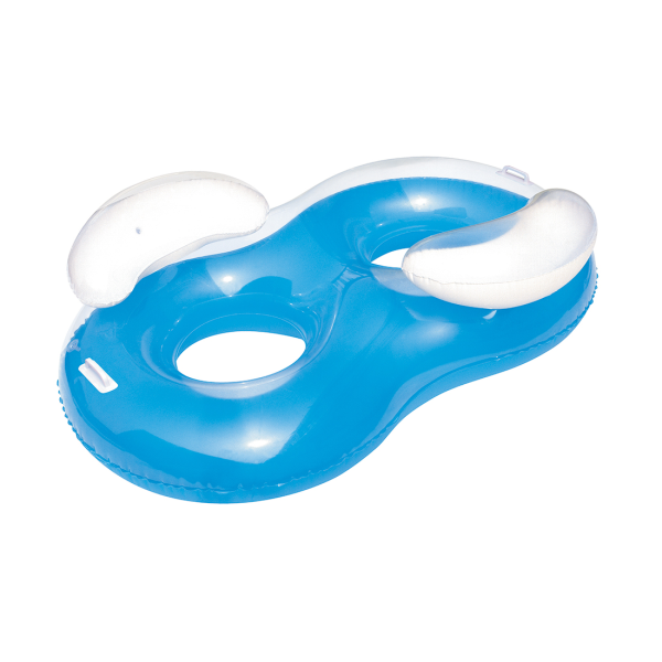 Шезлонг пляжный двухместный Bestway Double Ring для отдыха на воде 188х117 см 43009