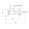 Смеситель в/д  Gross Aqua 2510880C Edge, кор. нос