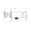 Смеситель для биде встроенный Gross Aqua (GA042601C)