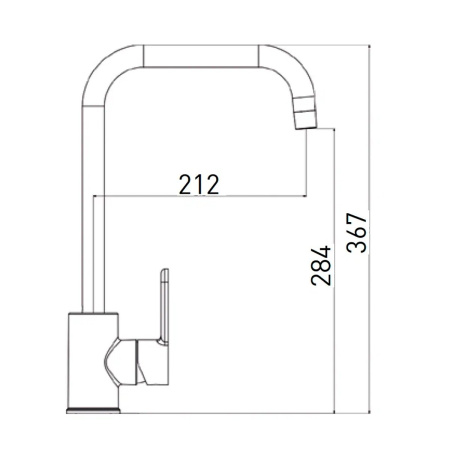 Смеситель д/к Gross Aqua с выс. изливом 3208298C Ecochrome