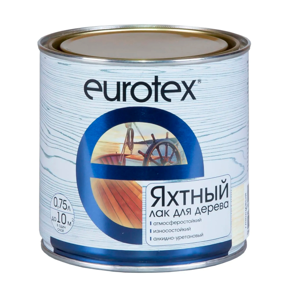 Лак яхтный Eurotex полуматовый 0,75л/6шт